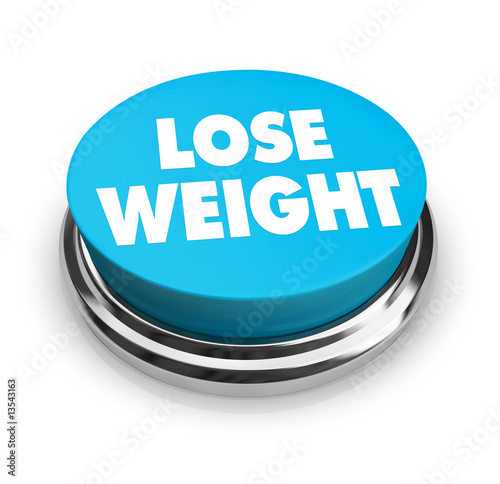 Illustration: Lose Weight - Blue Button Lose Weight - Blue Button