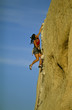 Female rock climber.