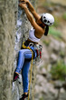 Female rock climber.