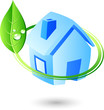 Single eco icon. Vector illustration.