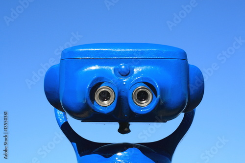 Blick ins Himmel-Blau, Fernrohr, Himmel, Ausblick