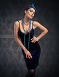 Vogue style vintage portrait