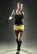 studio shot of lara croft