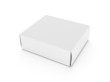 blank white horizontal box lying on white background