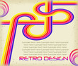 Retro curves on an old-fashioned background
