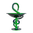 Caducée 3D serpent Caducée 3D serpent