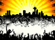 Grunge city background
