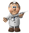 Dr. Wifred giving shot Dr. Wifred giving shot