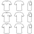 t shirt template set (front, back and side view) t shirt template set (front, back and side view)