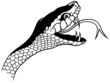 Snake Head 01 - black tattoo illustration