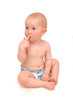 Kid sits and thinks Kid sits and thinks