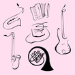 Music Instruments Design Set