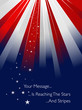 Sunburst in USA style - background with stars and stripes