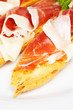 Slices of spanish ham