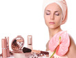 girl with cosmetics