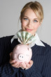 Piggy Bank Woman