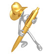 Cowboy With Gold Pen Cowboy With Gold Pen