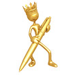 King With Gold Pen King With Gold Pen