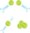 Tennis ball icons Tennis ball icons