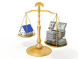 Balance money and house.