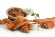 petit dejeuner, café, jus de fruit et viennoiseries petit dejeuner, café, jus de fruit et viennoiseries