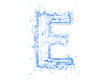 Water splash letter. With clipping path in an original size.