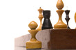 Chessmen on a chessboard