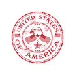 United States of America grunge rubber stamp