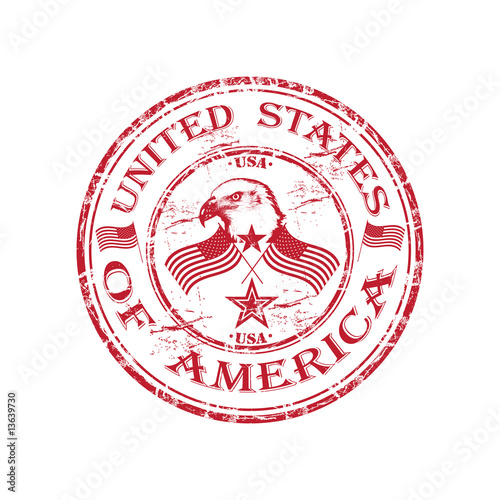 United States Of America Grunge Rubber Stamp