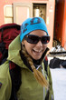 Women Smiling On Snowy Mountain Trip