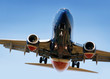 Landing airliner