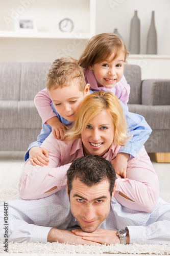 Photo: Happy family at home Happy family at home