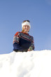 Portrait Female In Winter Landscape