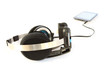Headset and mp3 player on white
