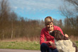 Girl with a dog