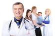 doctor and the young happy family with little son