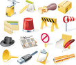 Vector objects icons set. Part 12