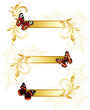 Vector: butterfly banners butterfly banners