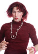 A man dressed as a woman A man dressed as a woman