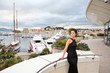 Photo: Beautiful model on the balcony of Palais des Festivals in Cannes Beautiful model on the balcony of Palais des Festivals in Cannes