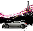 Cover for brochure with Paris and car image Cover for brochure with Paris and car image