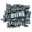 letter print isolate.