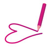 Heart shaped symbol formed by a pencil