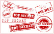 Top secret - rubber stamp vector