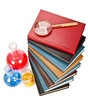 Books and a magnifier Books and a magnifier