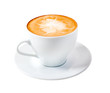cappuccino time.late coffee isolated