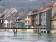 Ornans - passerelle sur la Loue Ornans - passerelle sur la Loue