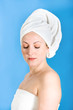 Frau bei Wellness