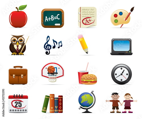 School And Education Icon Set School And Education Icon Set