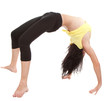 young yoga female doing yogatic exericise